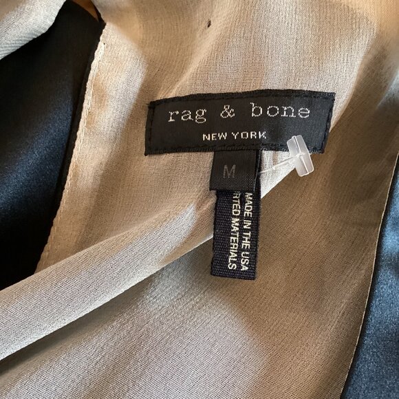 Rag & Bone Top Size Medium Black Lace Trim‎ Silk Sleeveless - Picture 2 of 7